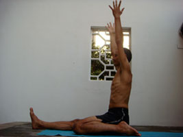 half hero yoga pose