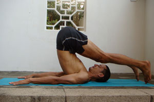 shoulder stand prep, plough pose