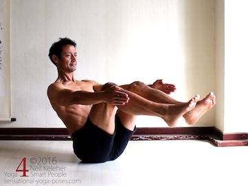 Yoga boat pose variations, Neil Keleher, Sensational Yoga Poses.